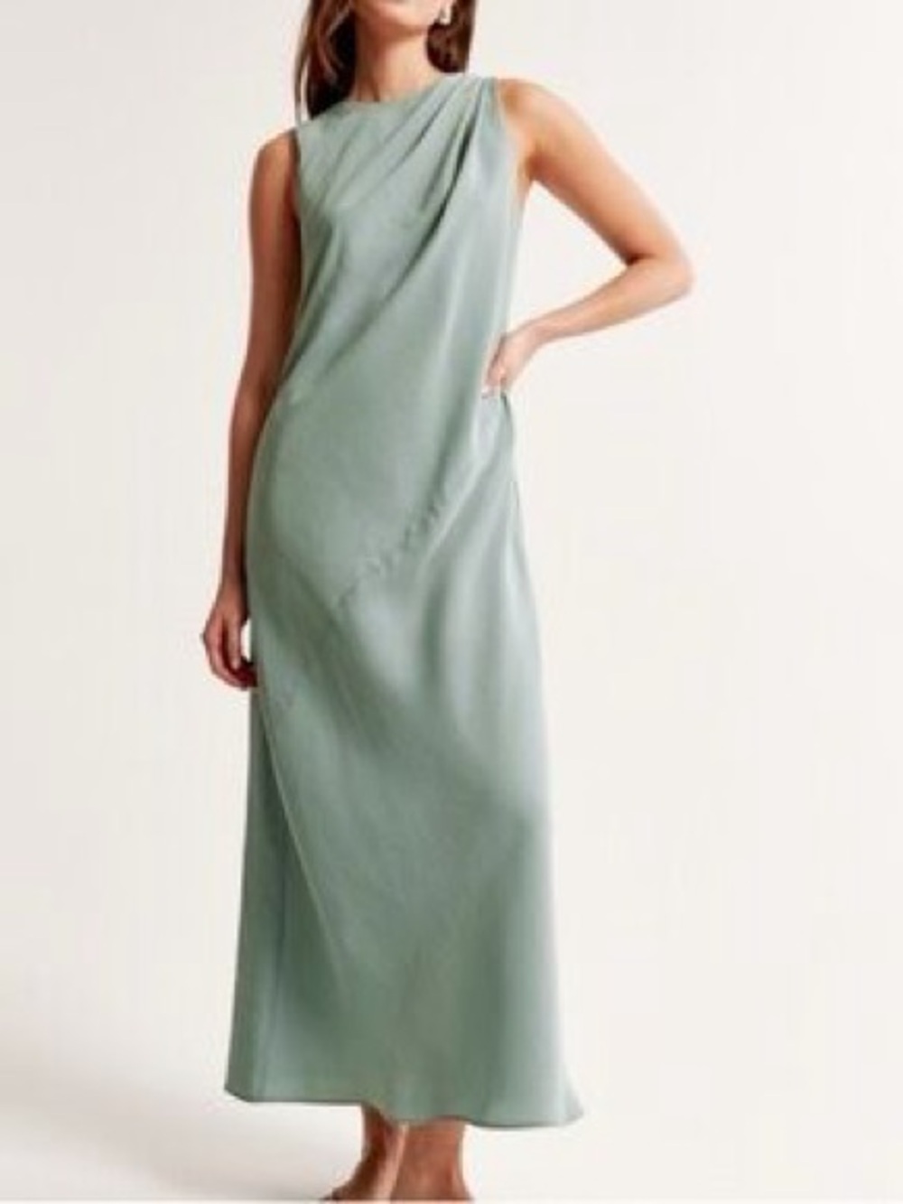 NWT Abercrombie & Fitch Sleeveless Sage Maxi Dress